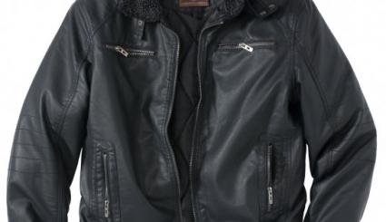 Biker-Jacke aus Kunstleder